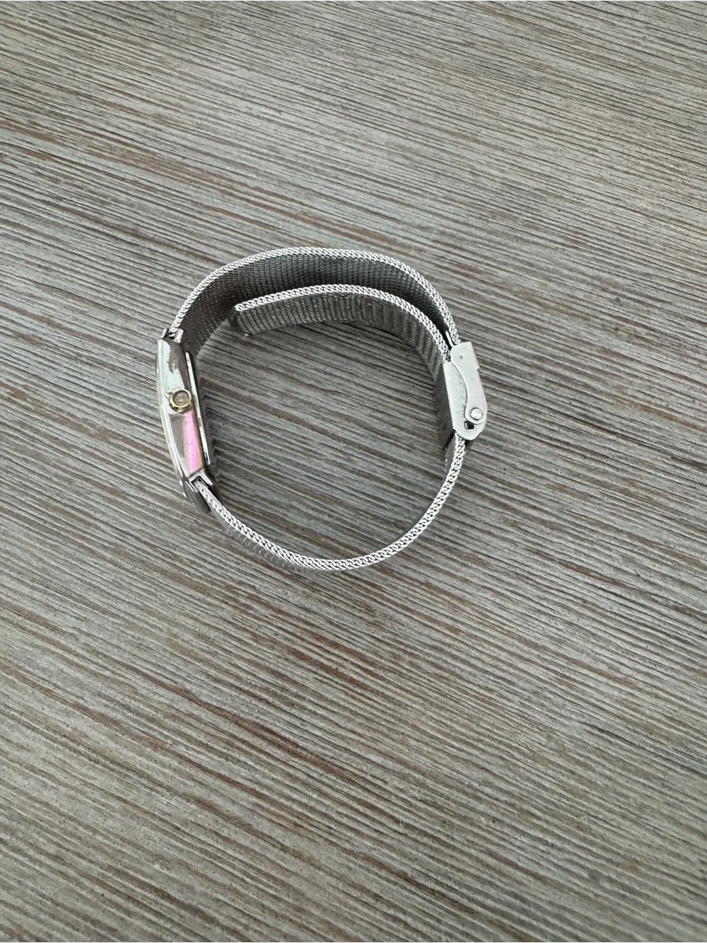 Skagen Silver Mesh Watch with Mother-of-Pearl Dial